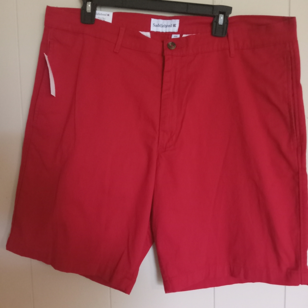 NWT Men's Saddlebred Comfort Flex Shorts Size 38w Color Rapid Red - Picture 2 of 11
